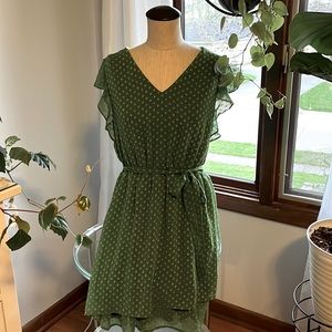 Francesca’s green dress